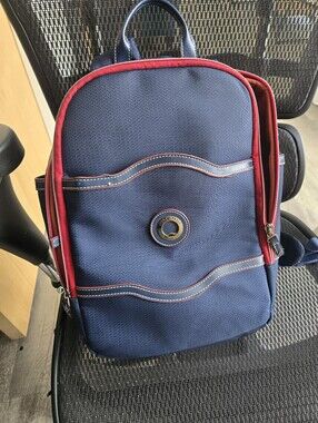 Delsey Paris Stylish Navy and Red Backpack